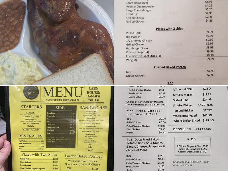 Hambone's BBQ Menu