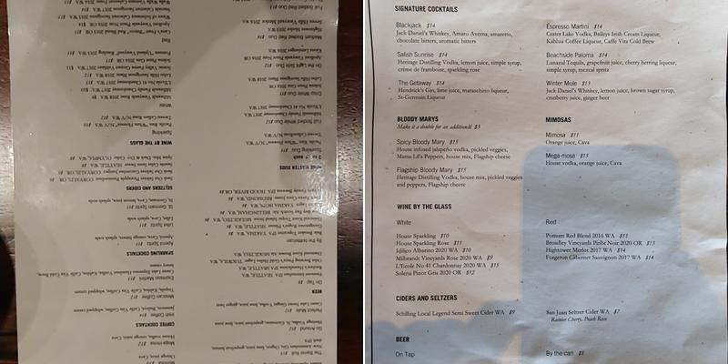 Upper Case & Beechers Cheese Menu
