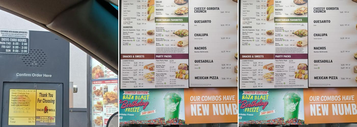Taco Bell Menu