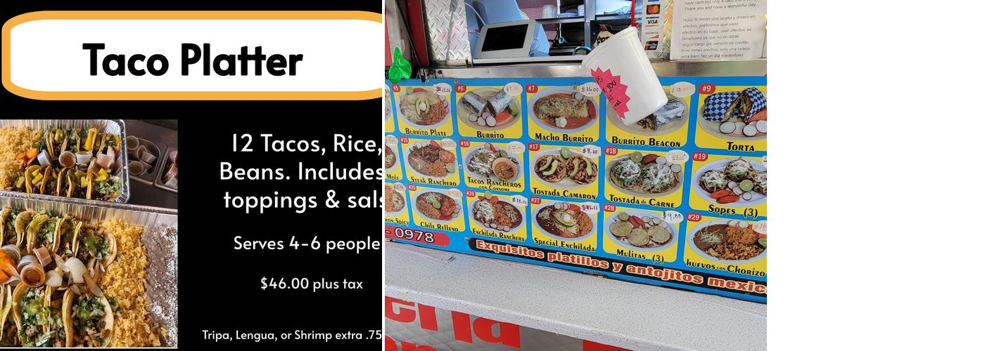 Taqueria El Ranchero Menu