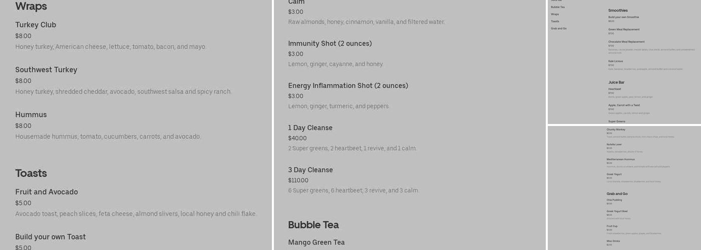 Chillin' - N - Grillin' Menu