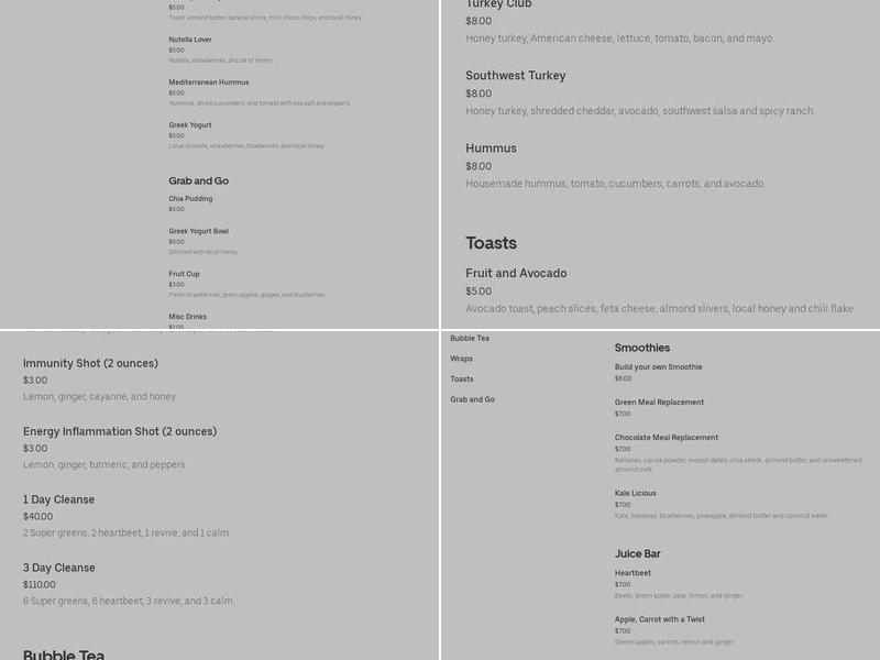 Chillin' - N - Grillin' Menu