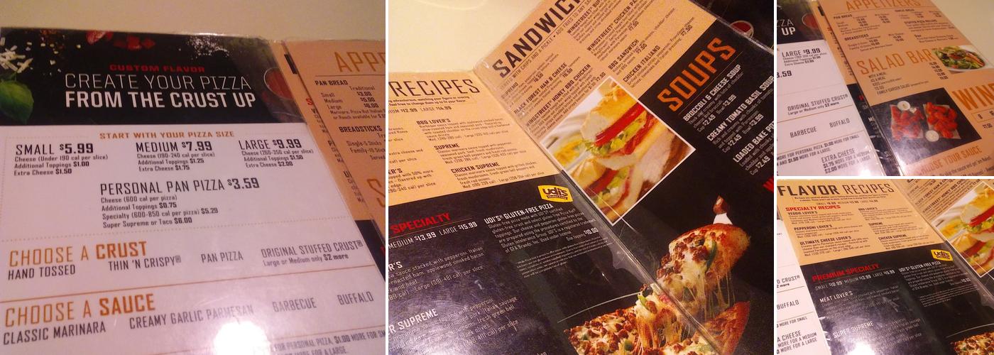 Pizza Hut Menu