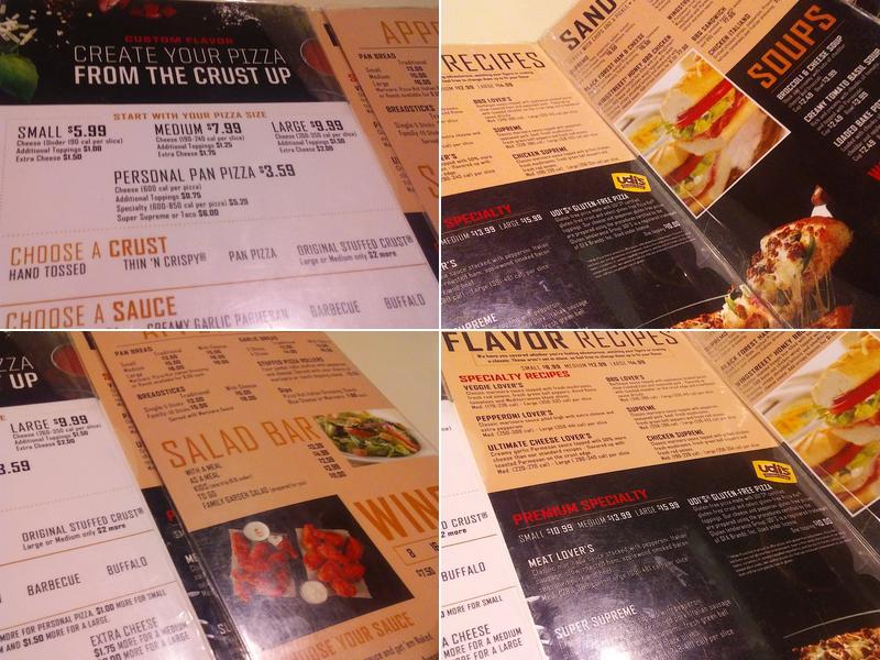 Pizza Hut Menu