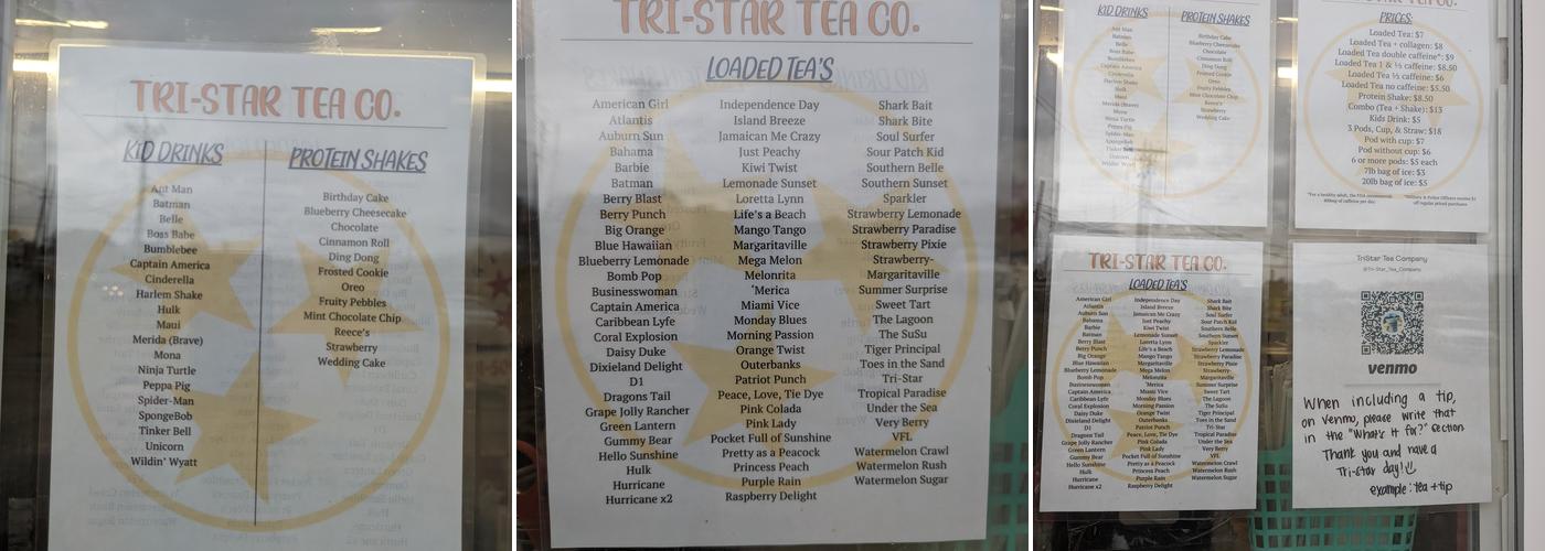 Herbalife TriStar Nutrition Menu