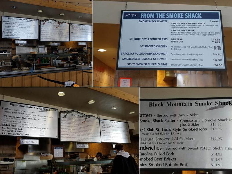 Black Mountain Lodge Menu