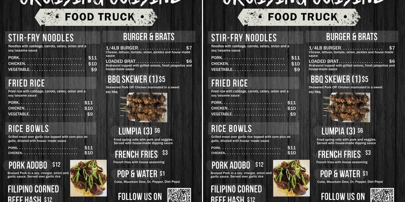 Cruising Cuisine Menu