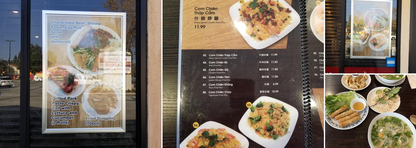Pho Trans Vietnamese Restaurant Menu