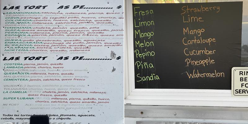 La Vasques Menu