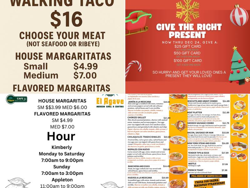 Cantina Menu