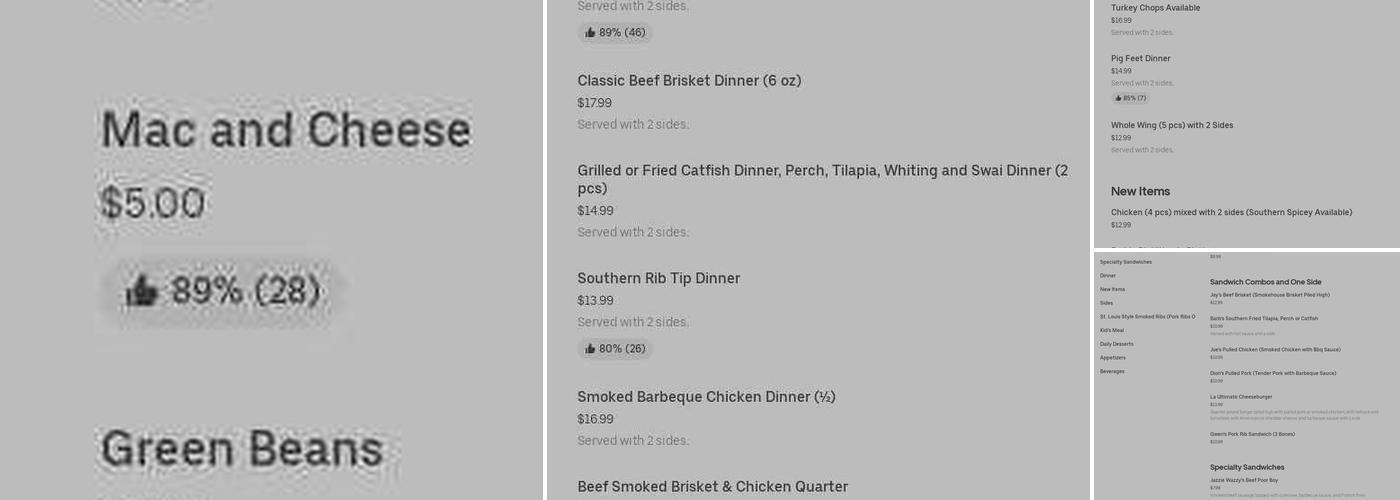 The Southern Kitchen Menu