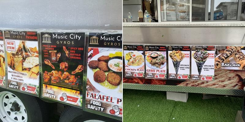 Music City Gyro Menu