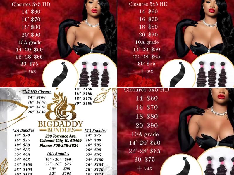 Big Daddy's Bundle's Menu