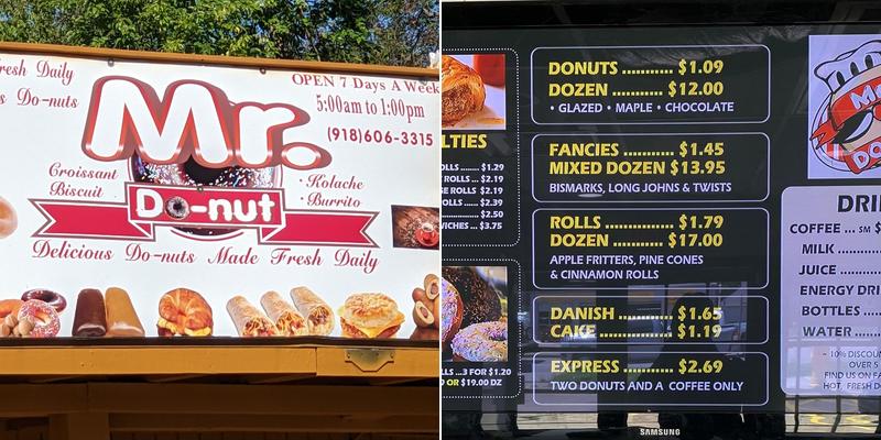 Mr. Doughnut Menu