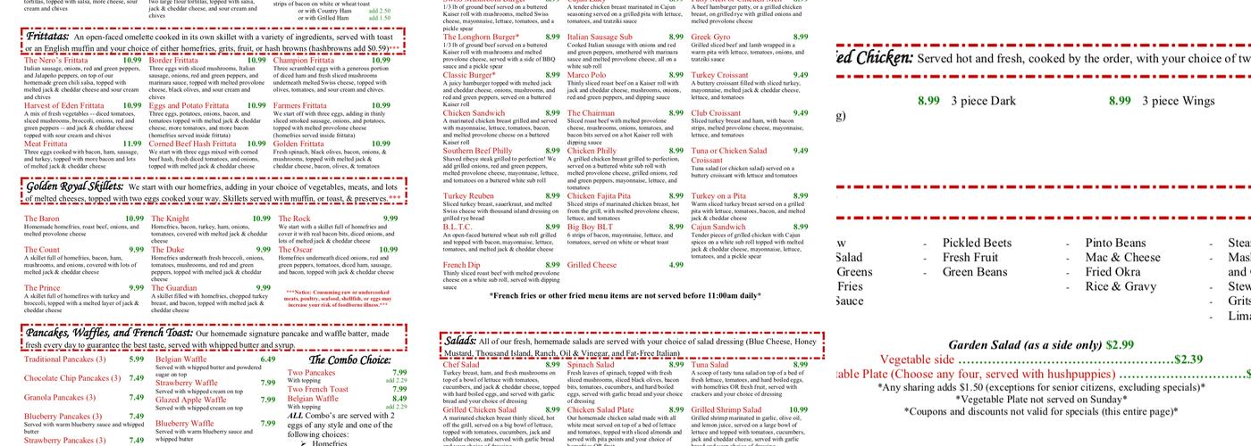 Silver spoon Menu
