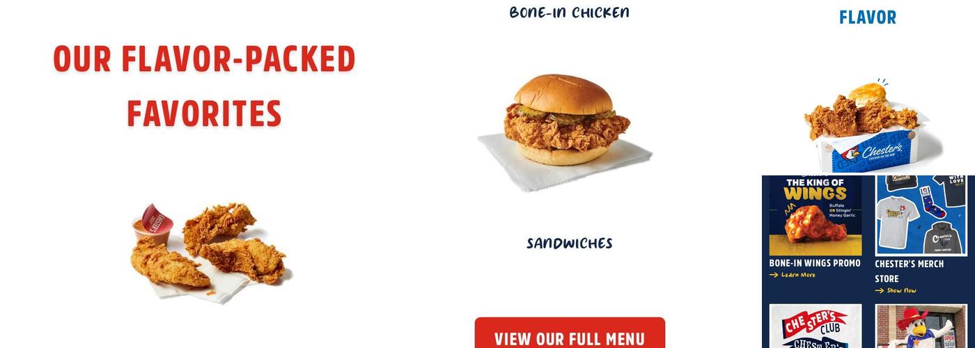 Chester's Menu