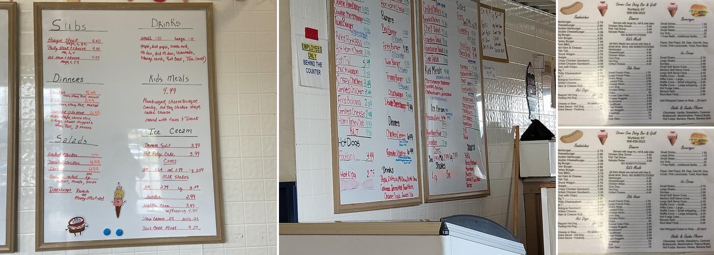 Corner Cone Menu