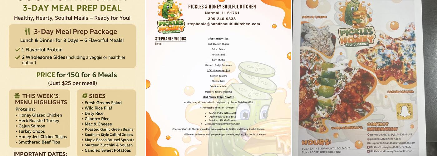 Pickles & Honey Soulful Kitchen Menu