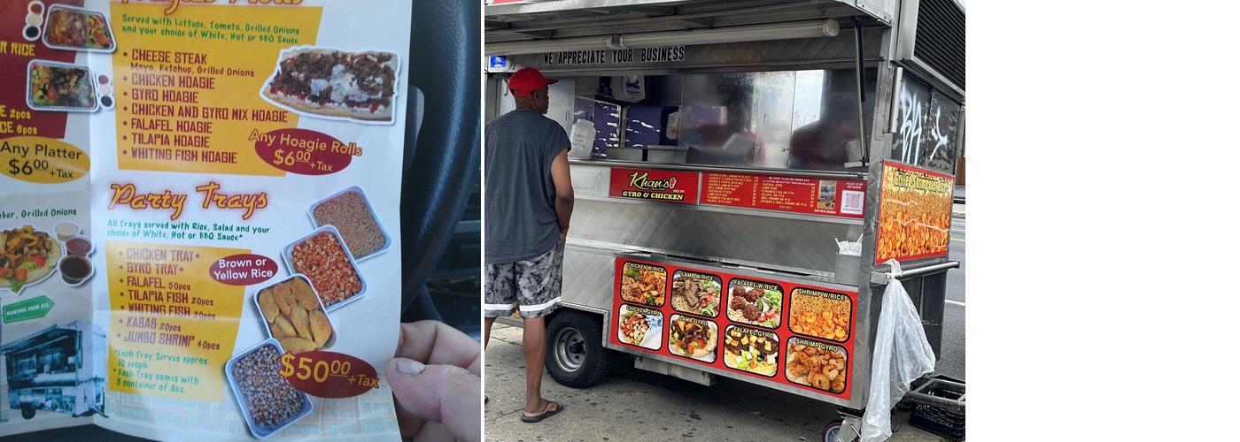 Khan's Halal Food Cart Menu