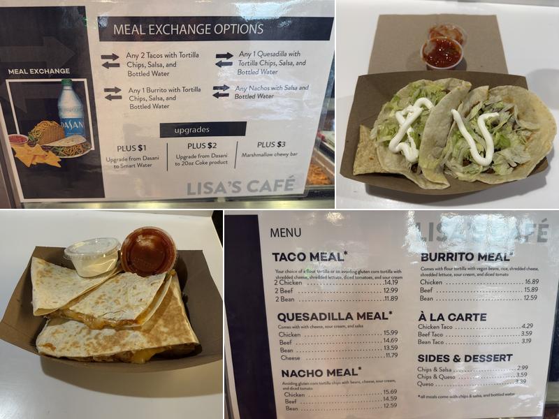 Lisa’s Cafe Menu