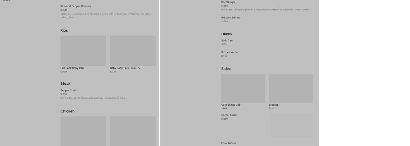 The Grill Factory Menu