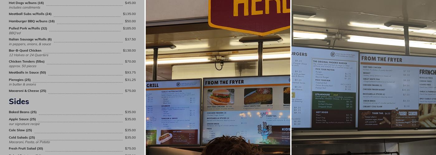 Phoenix Junction Menu