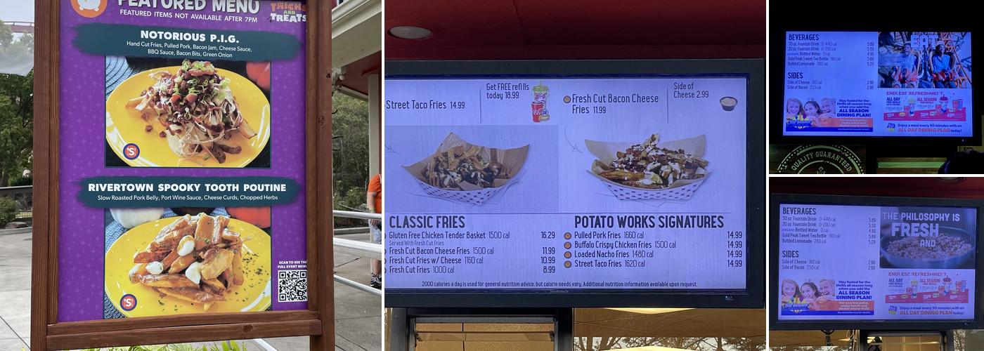 Potato Works Menu