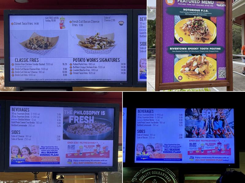 Potato Works Menu