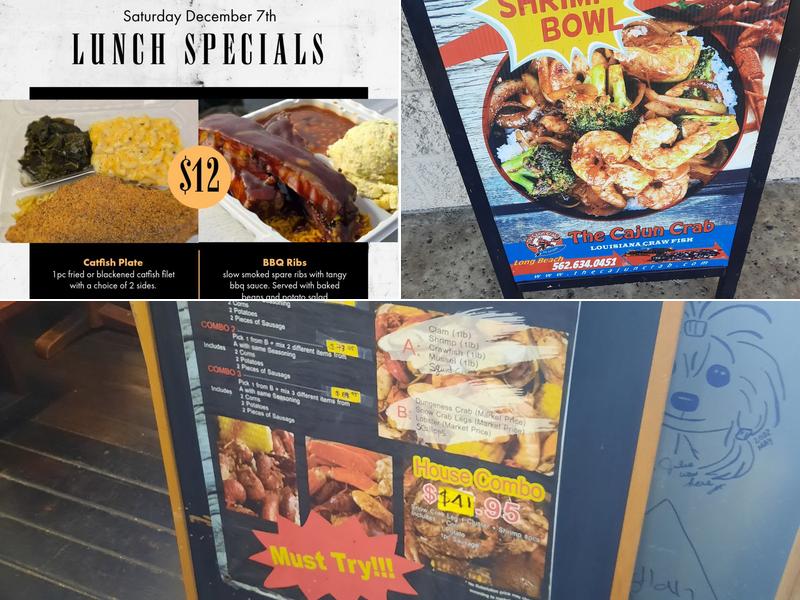 Louisiana Crawfish Menu