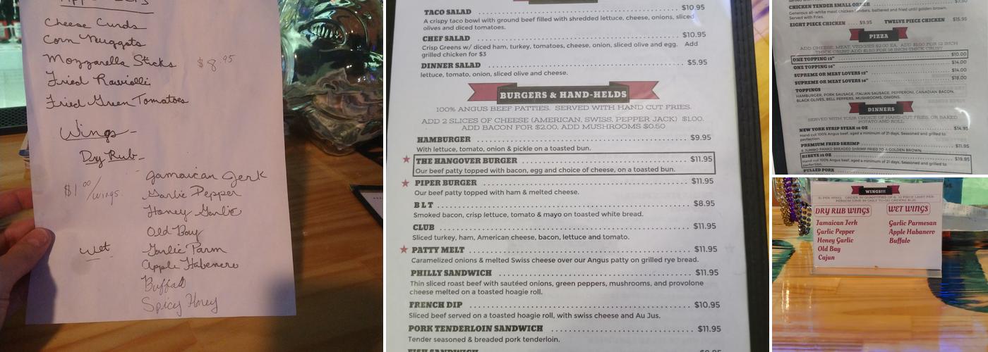 Hog House Menu