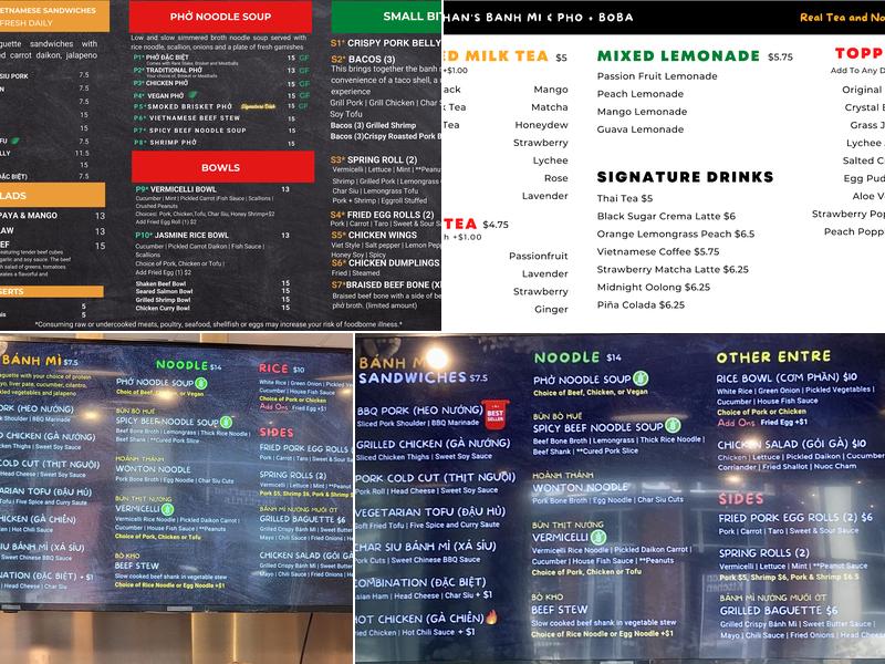 Han's Vietnamese Deli Bellevue Menu