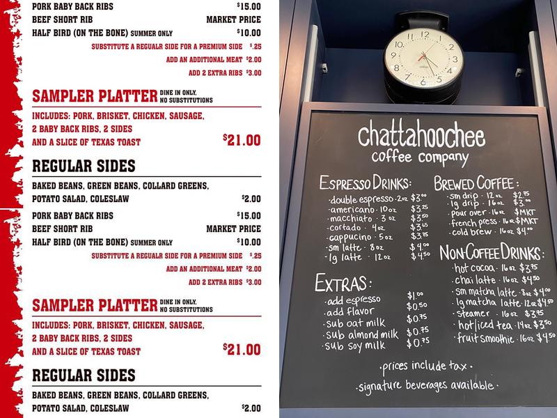 G. C. BBQ Menu