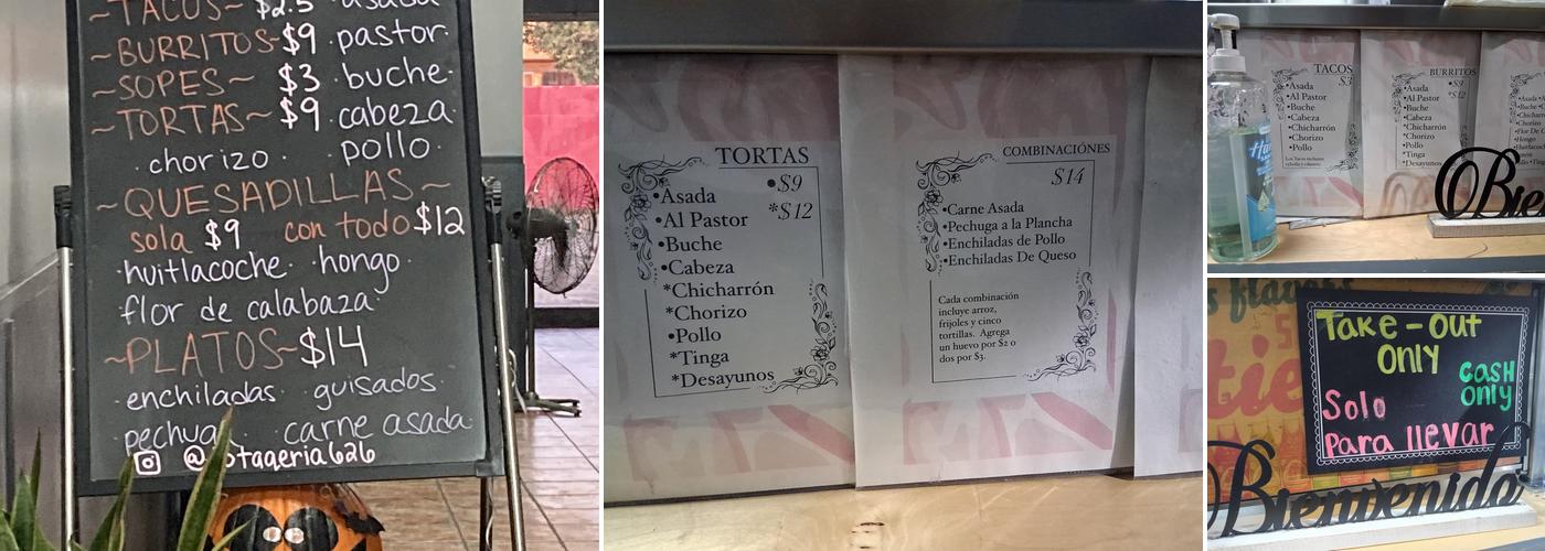 LA PRINCESA TAQUERIA Menu