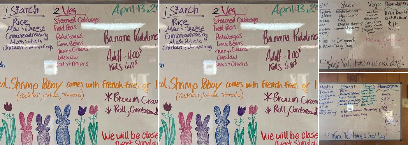 Ginna's Menu