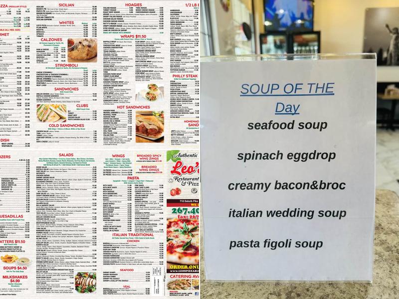 Leo's Restaurant & Pizzeria Menu