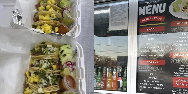 Taco Rico Food Truck Menu