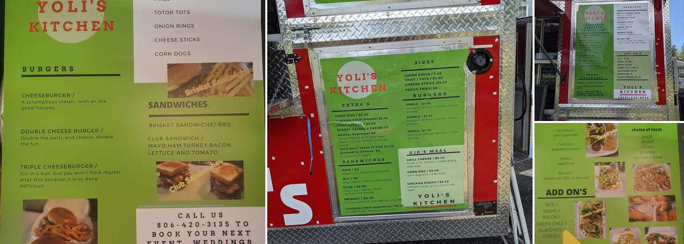 Yoli's Kitchen Menu