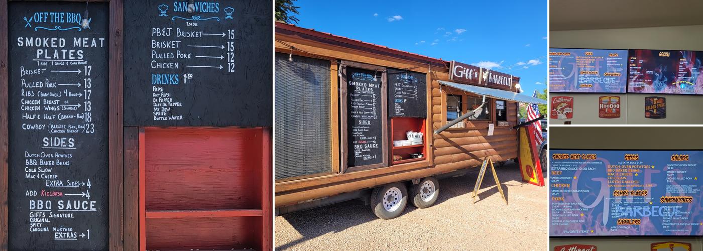 Giff's Barbecue Menu