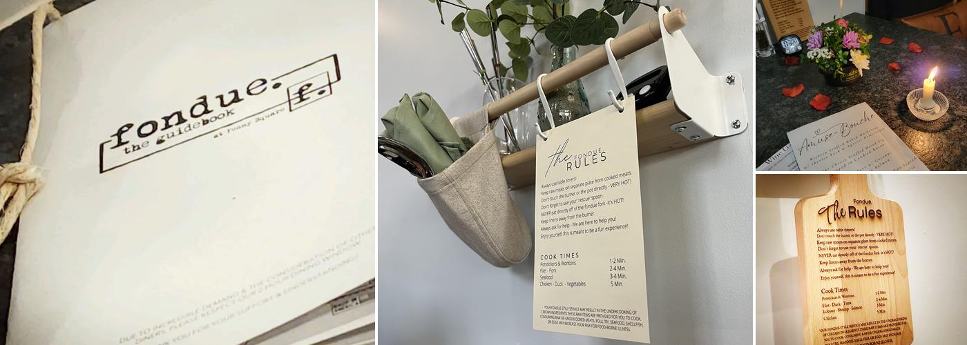 Fondue. Menu