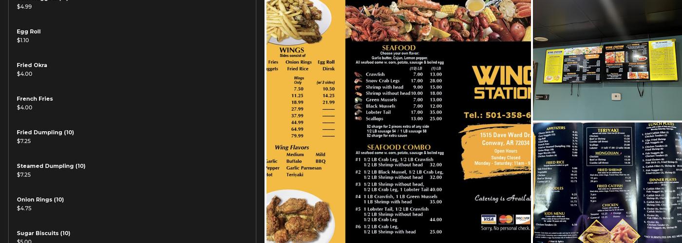 Wing Station Menu