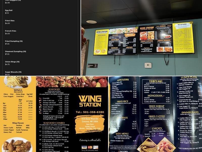 Wing Station Menu