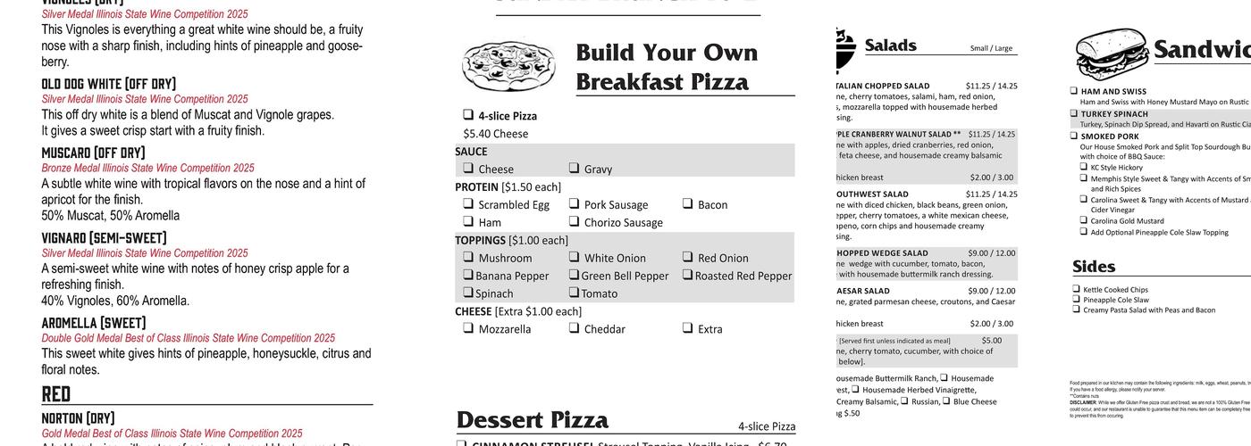 Old Dog Menu