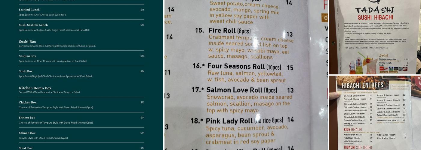 Tadashi Menu