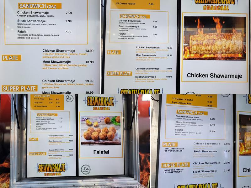 Shawarmaje Menu