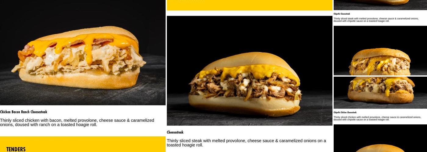 Pardon My Cheesesteak Menu