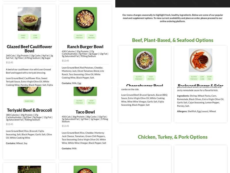 Lean Kitchen Co - Five Forks Menu