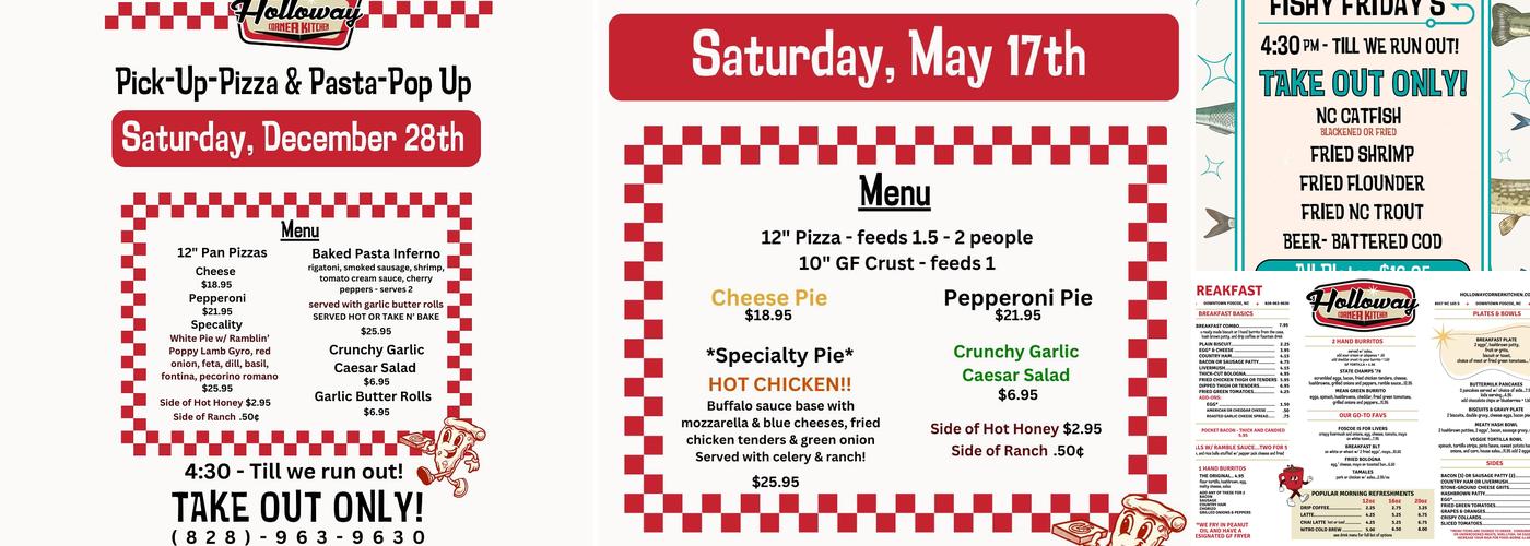 Holloway Corner Kitchen Menu