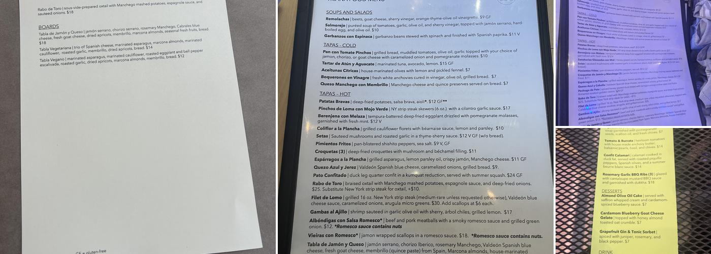 Triana Menu