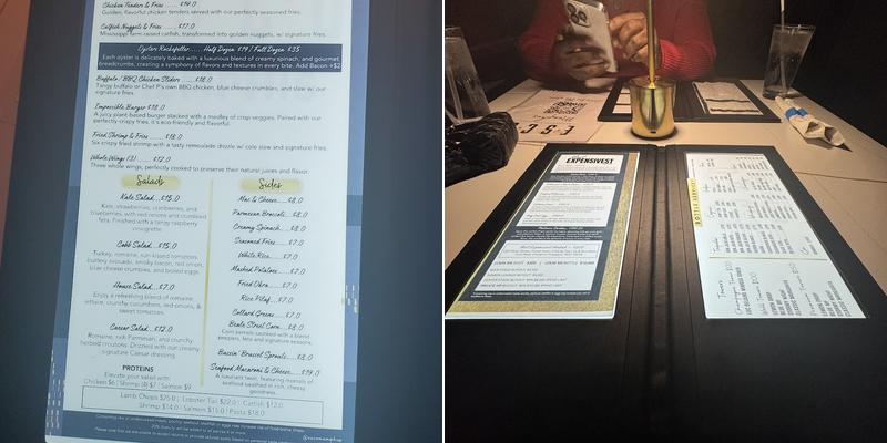 Esco Memphis Restaurant & Tapas Menu