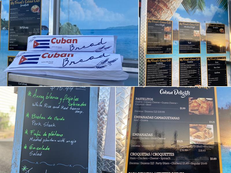 My Friends Cuban Cafe Menu